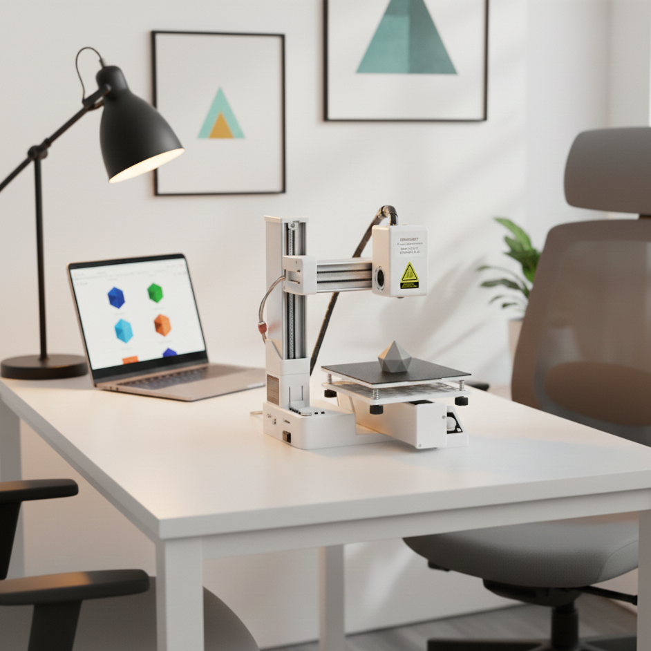 【Flash】Mini EasyThreed 3D Printer Entry Level Compatible with PLA TPU 1.75mm Filament include Power Adaptor Kids Gift