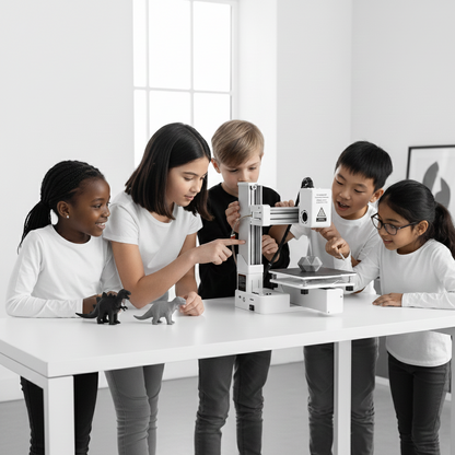 【Flash】Mini EasyThreed 3D Printer Entry Level Compatible with PLA TPU 1.75mm Filament include Power Adaptor Kids Gift